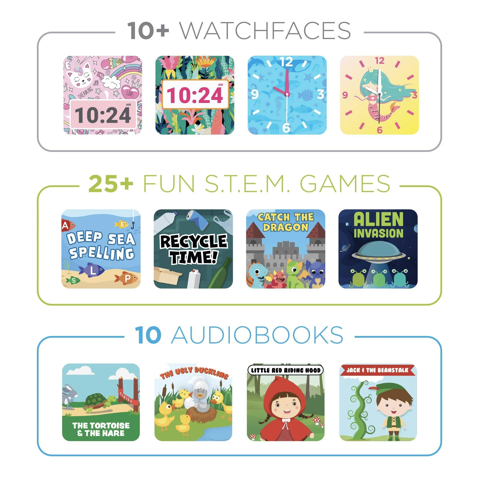 PlayZoom 2 Kids Smartwatch: Rainbow Print - Image 6
